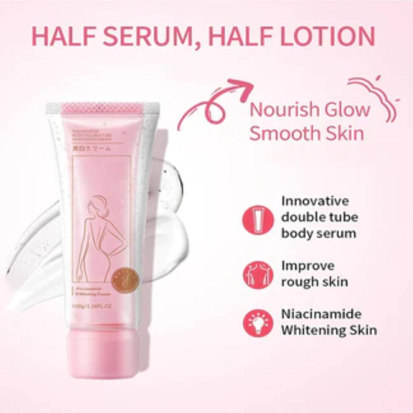 Niacinamide Body Double Tube Whitening Cream